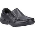 Hush Puppies Morgan Chaussures Noires Pour Garçons En Cuir