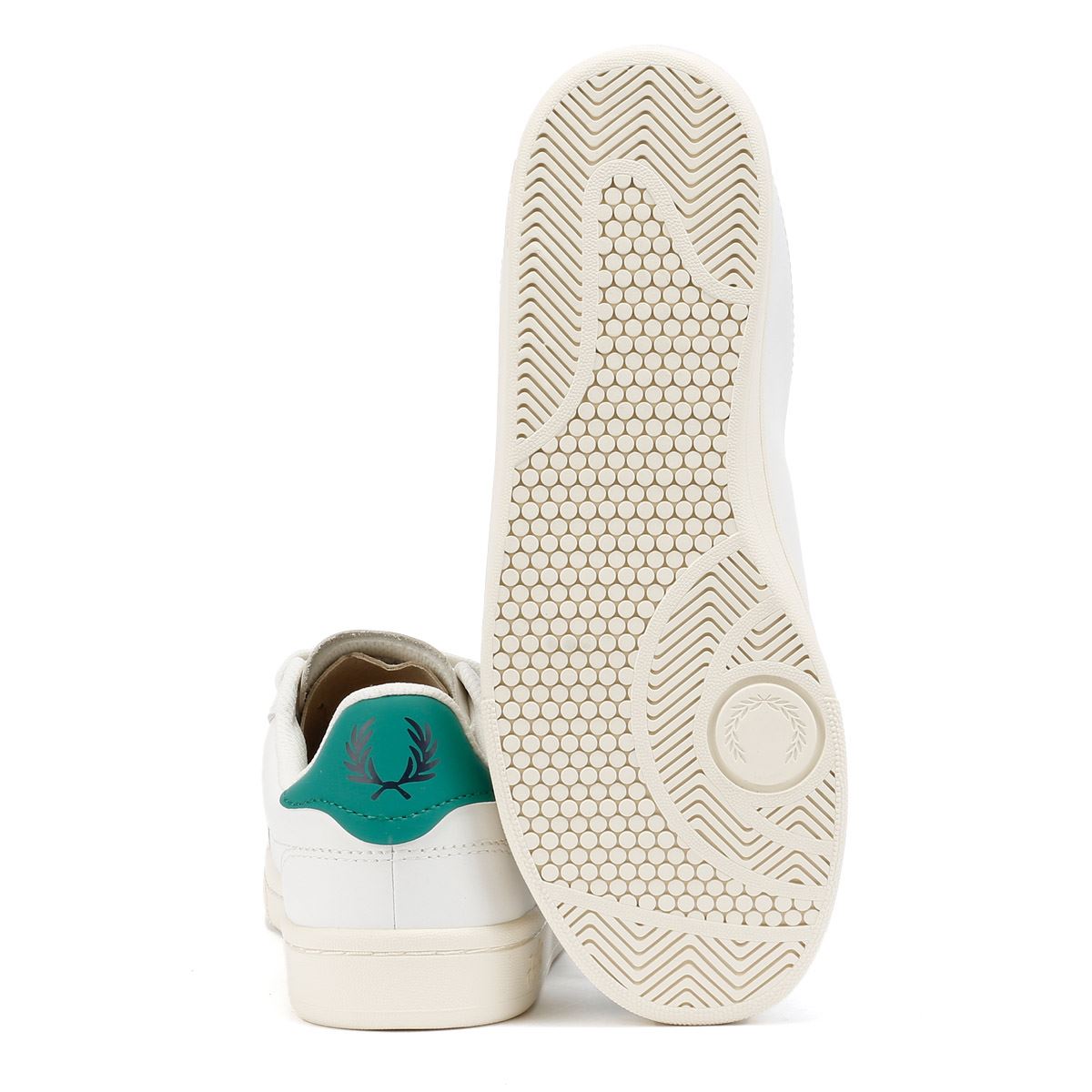Fred Perry Tennis Cupsole Baskets Blanches En Cuir Pour Hommes