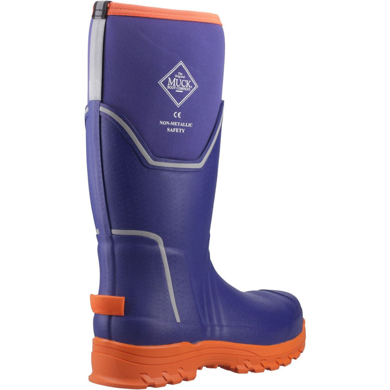 Muck Boots Grit S5 Bottes En Caoutchouc Pour Hommes Bleues/oranges