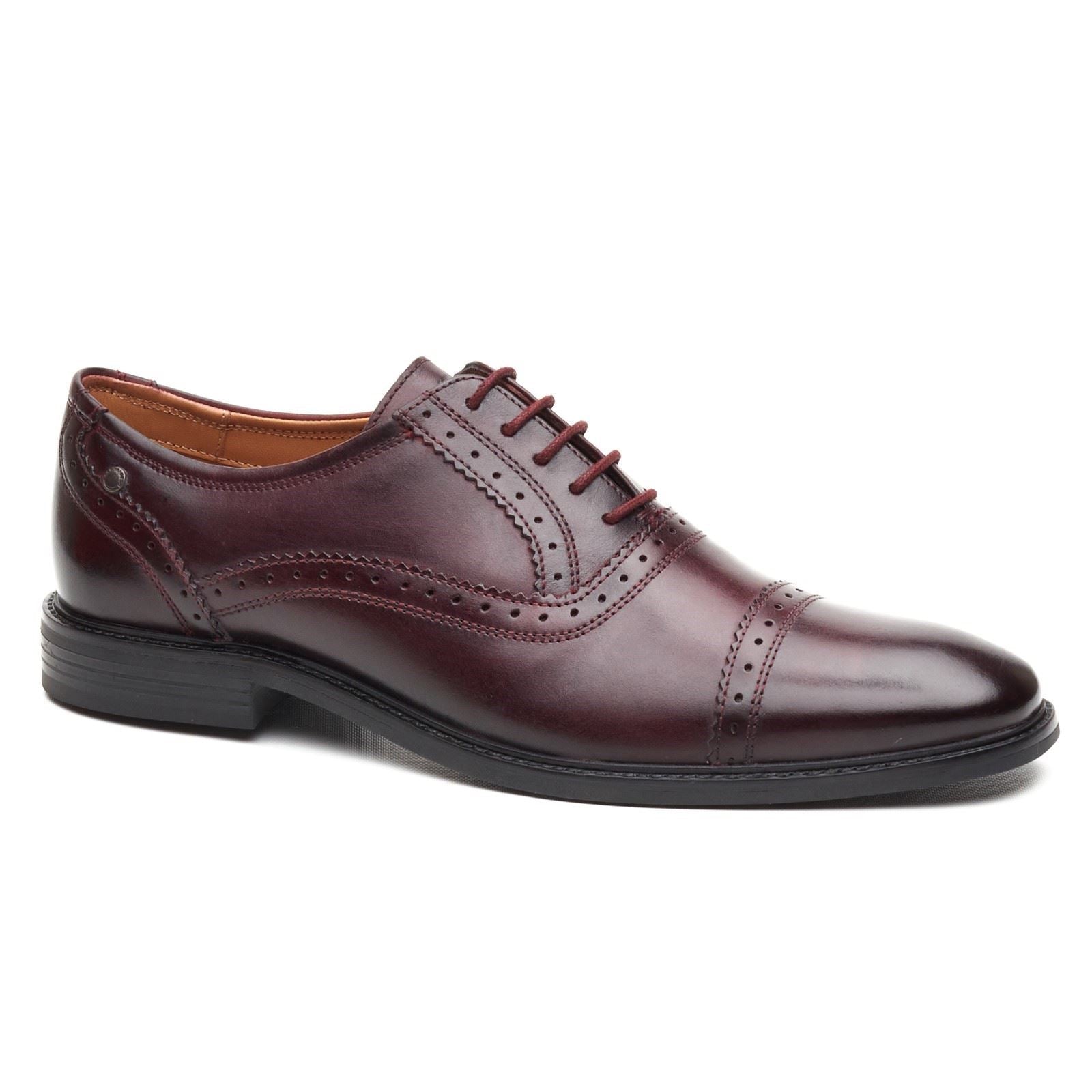 Base London Ascot Oxford Chaussures Oxford En Cuir Pour Hommes Bordeaux