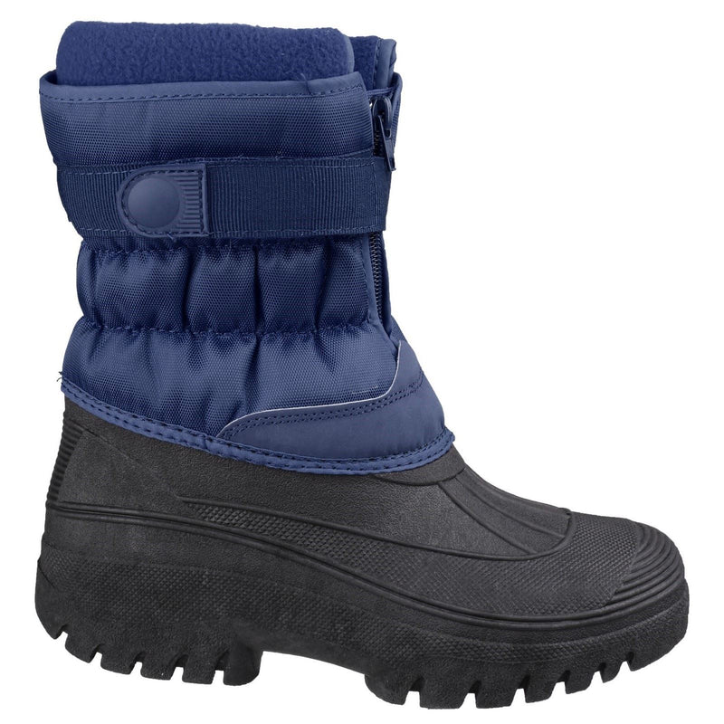 Cotswold Chase Bottes En Caoutchouc Marine En Tissu.