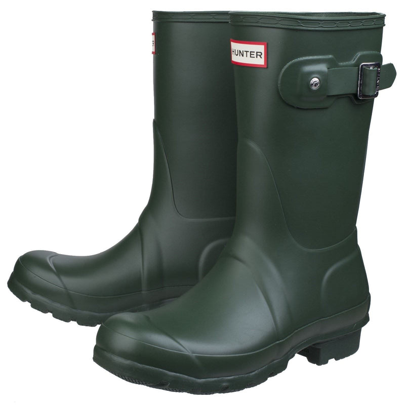 Hunter Original Short Bottes De Pluie En Caoutchouc Pour Femmes De Couleur Verte