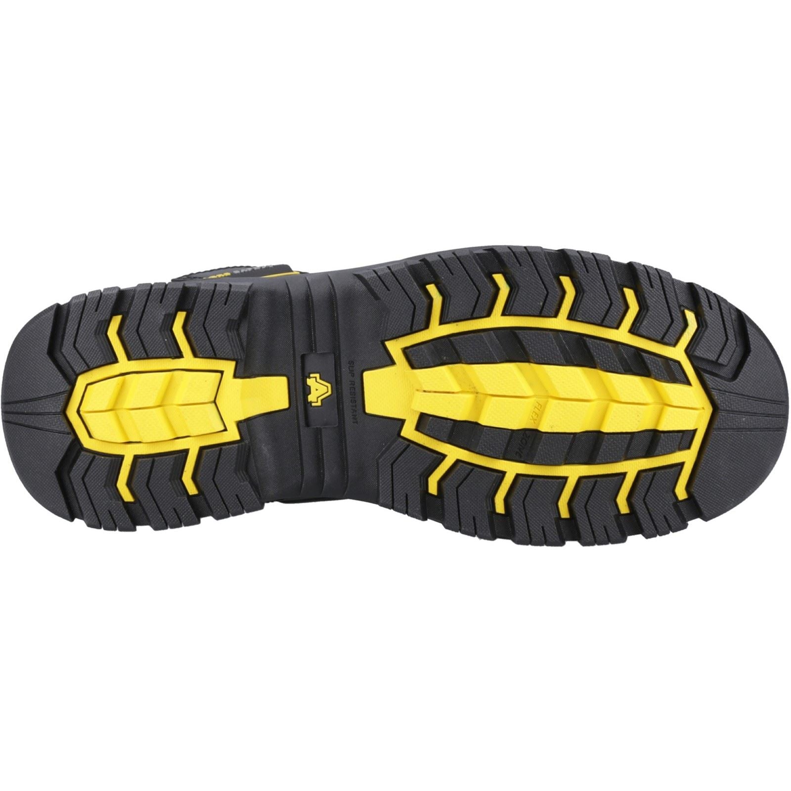 Amblers Safety Bottillons De Sécurité En Cuir Noir Flare