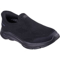 Skechers Go Walk 8 Nova Chaussures De Sport Noires Pour Femmes En Polyester