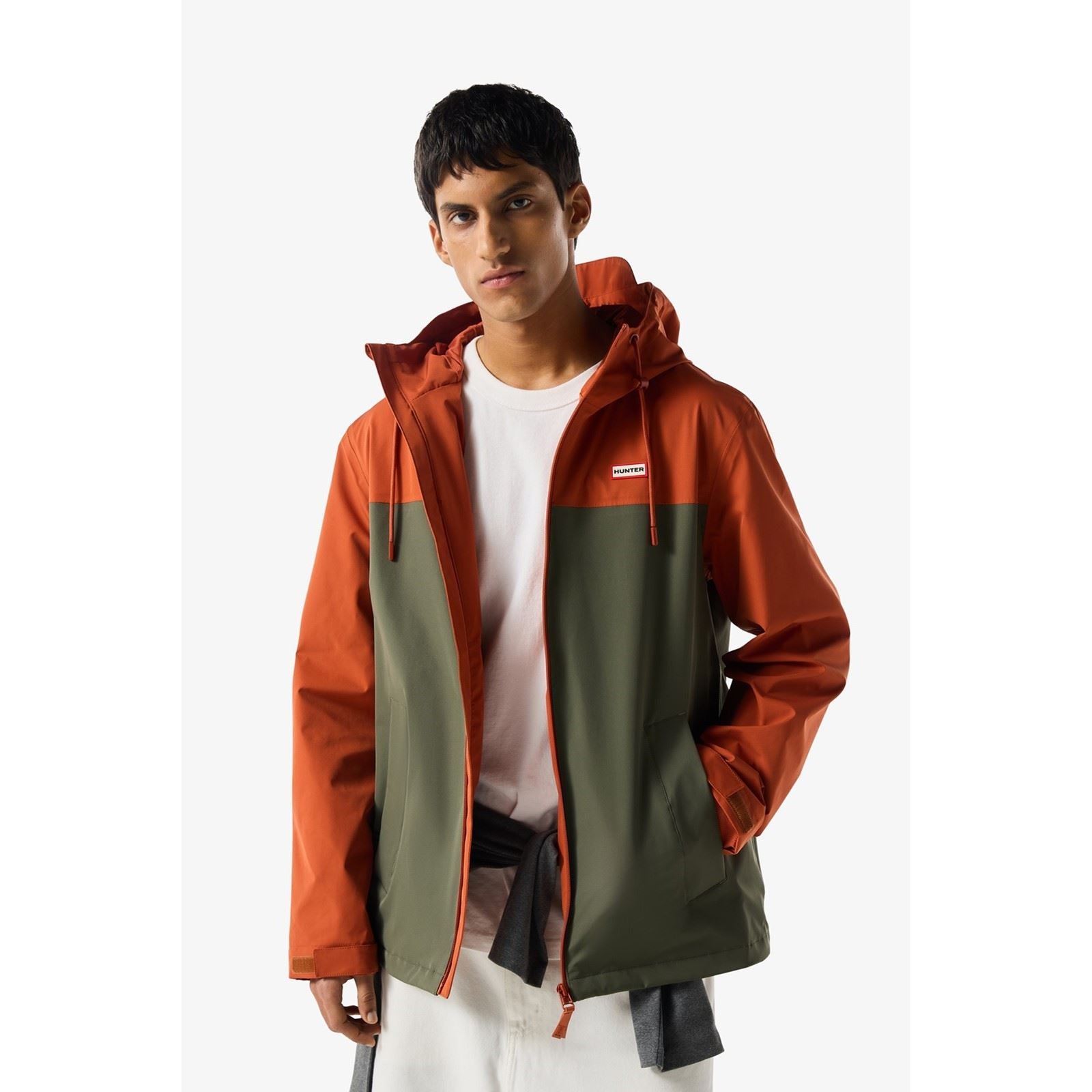 Hunter Original Mens Block Waterproof Veste De Pluie Rouge Pour Homme