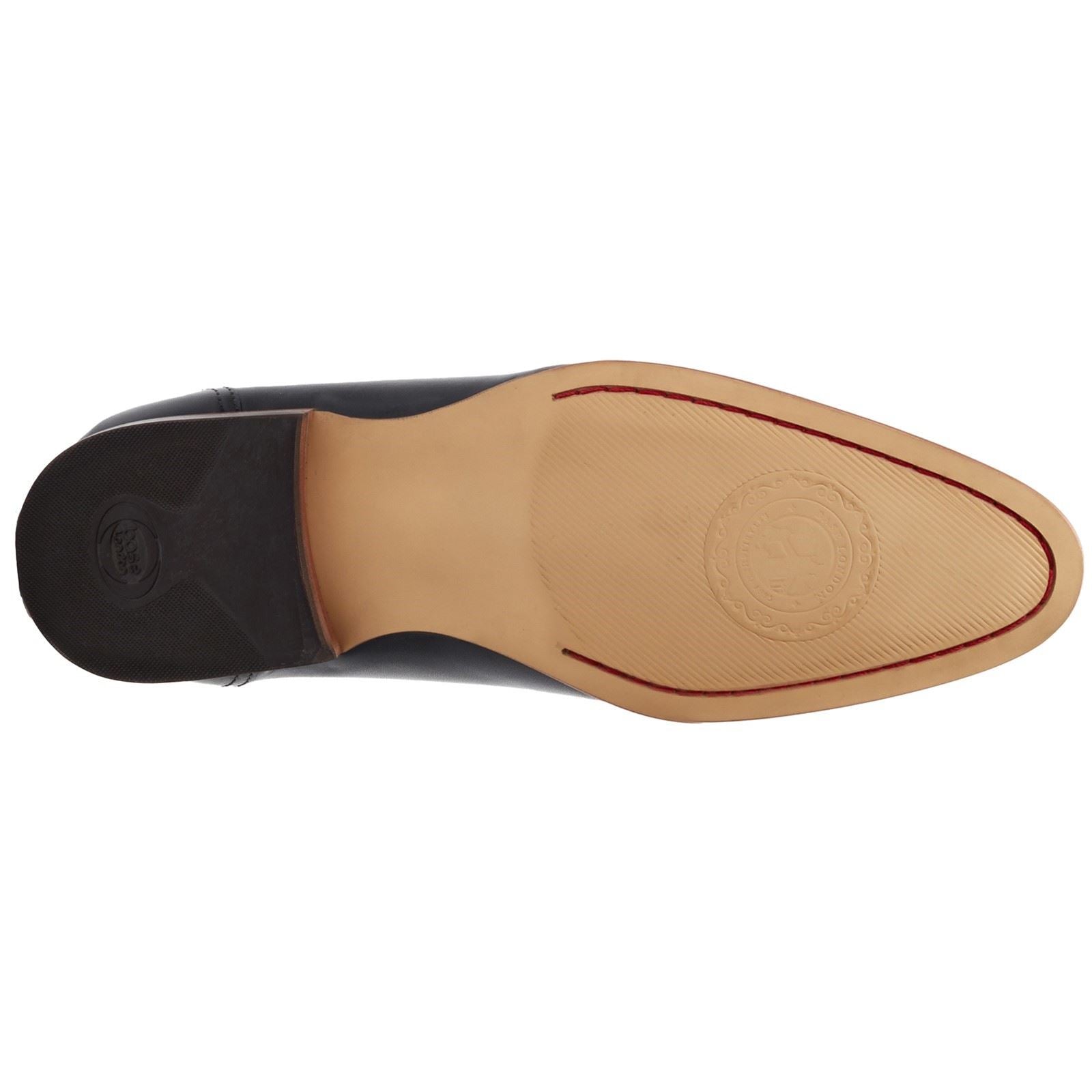 Base London Gambino Excel Chaussures En Cuir Noir À Lacets Pour Hommes