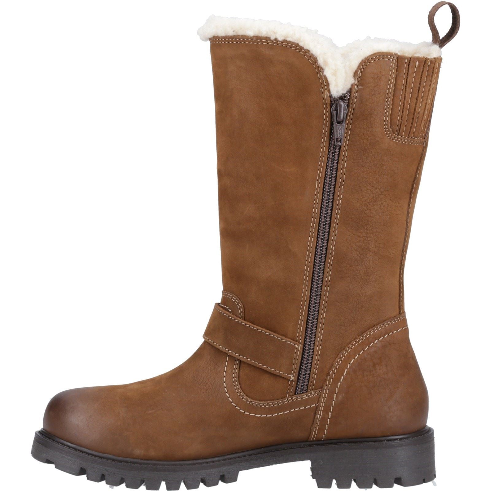 Hush Puppies Winnie Bottes En Cuir Pour Femmes Couleur Tan