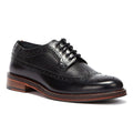 Ben Sherman Archie Brogue Chaussures En Cuir Noir À Lacets Pour Hommes