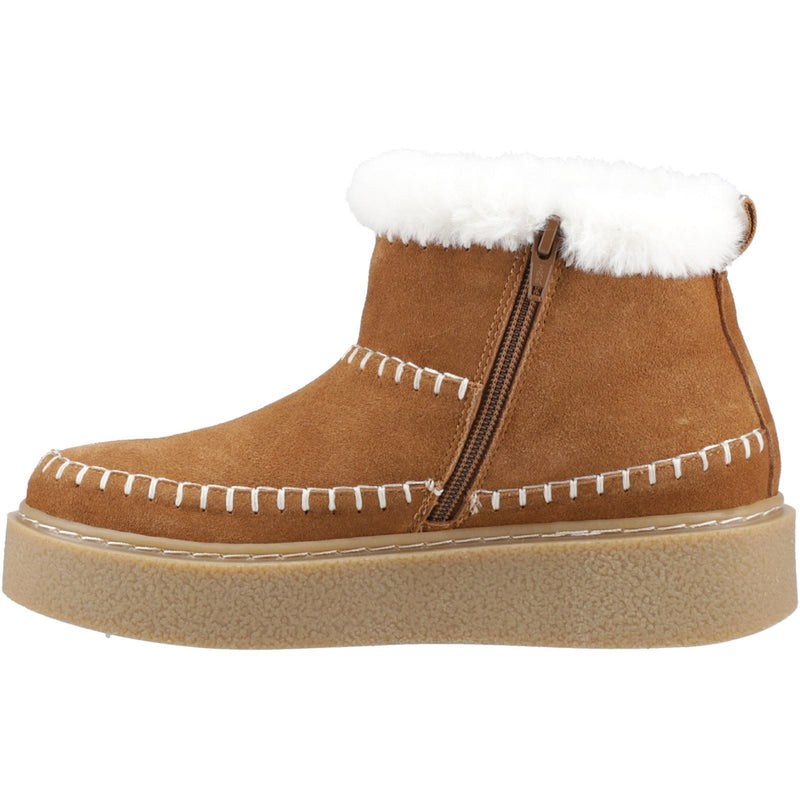 Hush Puppies Brielle Femmes Suédoises Bottines D'hiver En Daim Tan