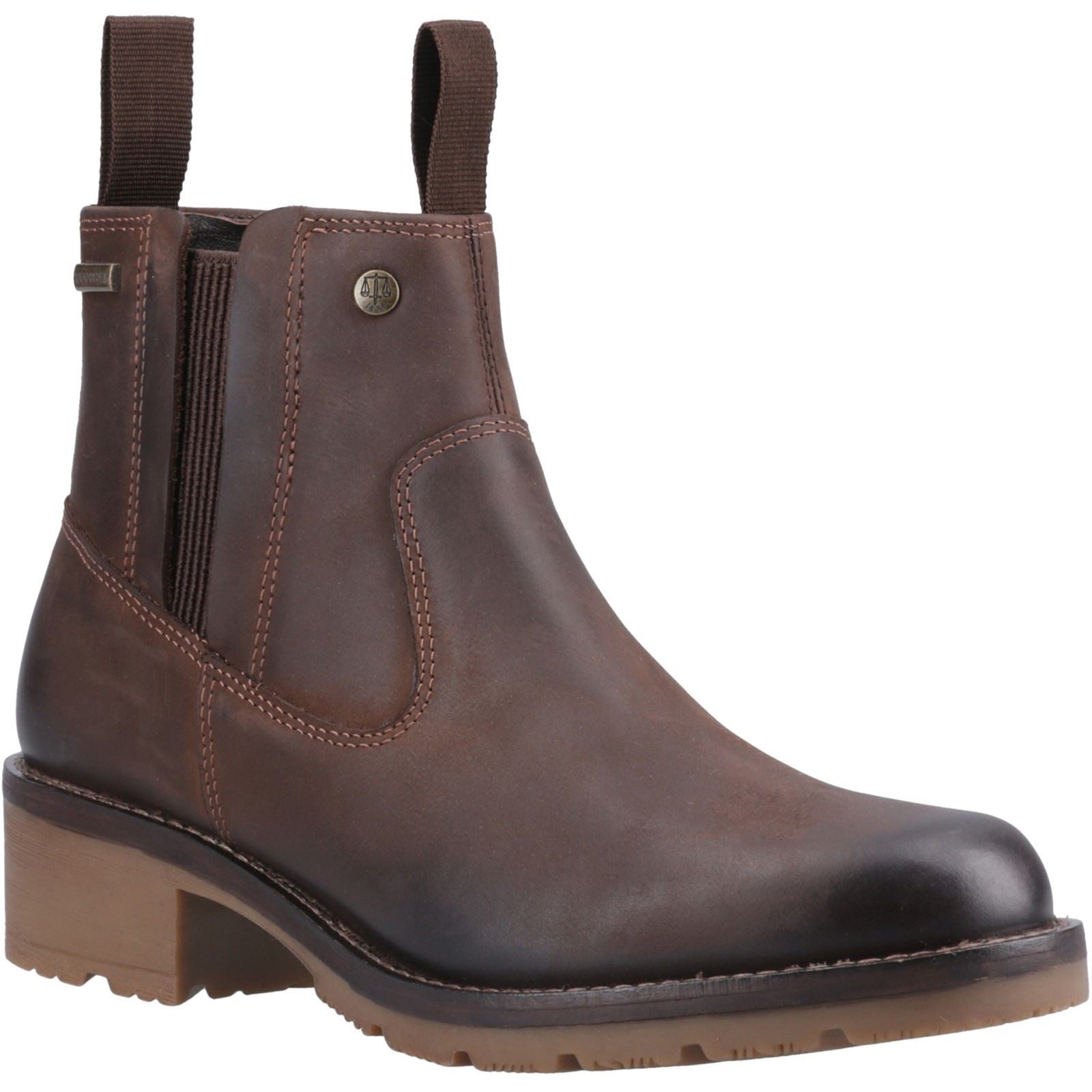 Hunter Skye Dealer Boot Bottes En Cuir Marron Pour Femmes