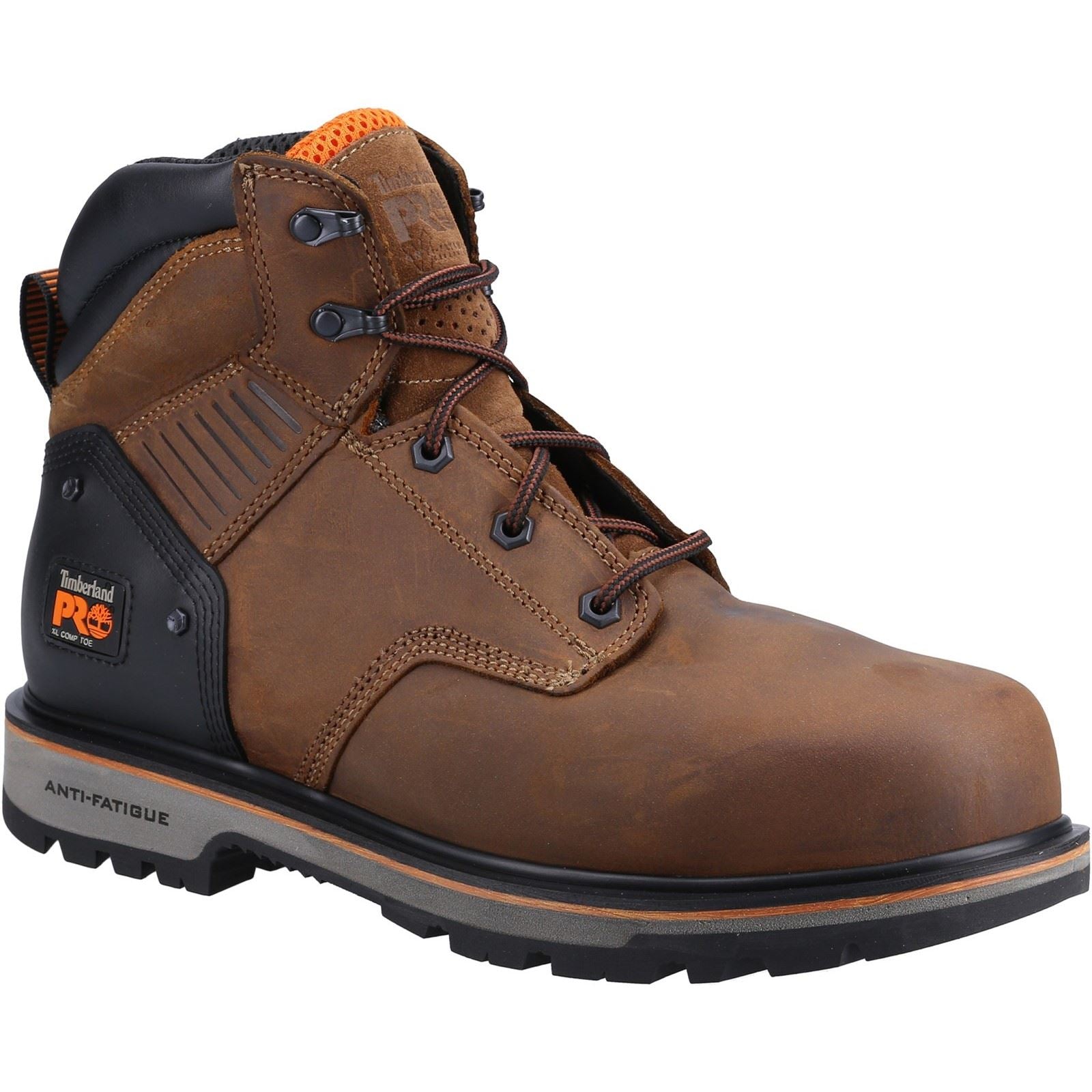 Timberland Pro Bottes De Sécurité En Cuir Marron Ballast