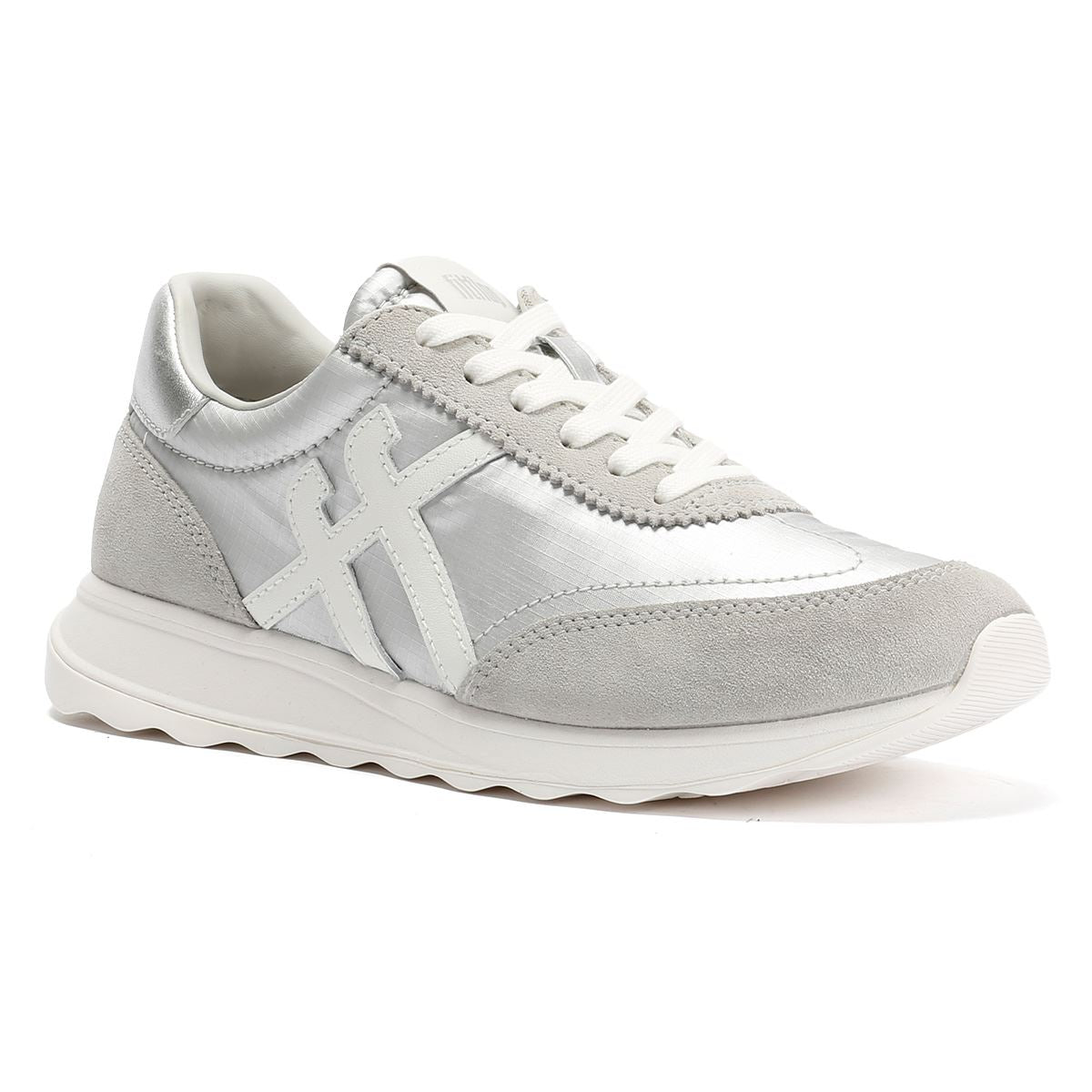 FitFlop Retro-Q FF Baskets En Argent En Nylon Pour Femmes