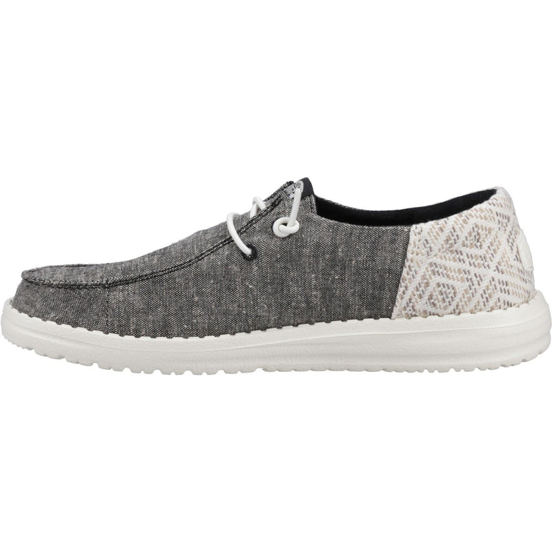 HEYDUDE Wendy Funk Surf Baja Chaussures Mocassins Pour Femme En Mélange De Coton Noir/Multicolore