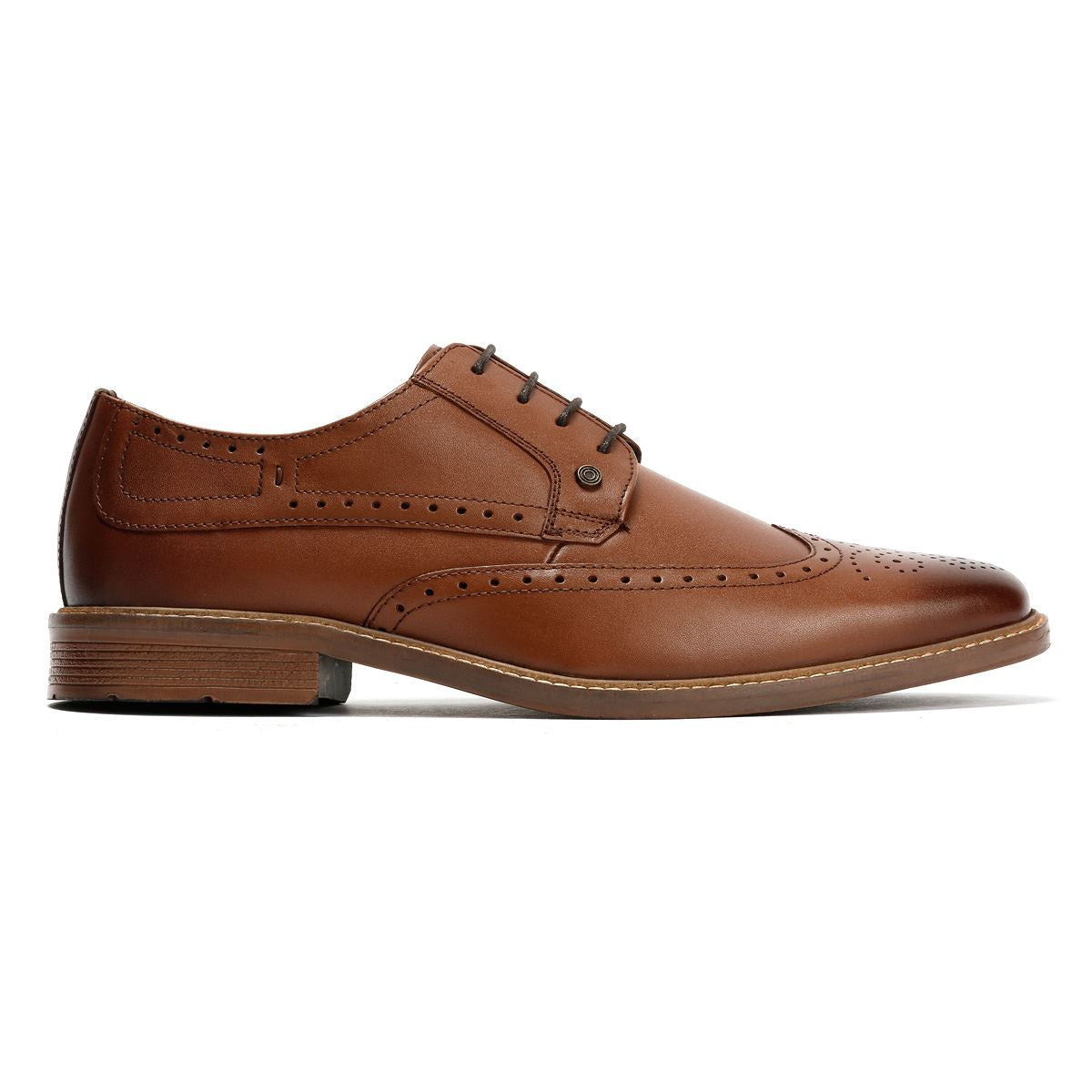 Lambretta Stockton Chaussures En Cuir Pour Hommes Brunes À Lacets