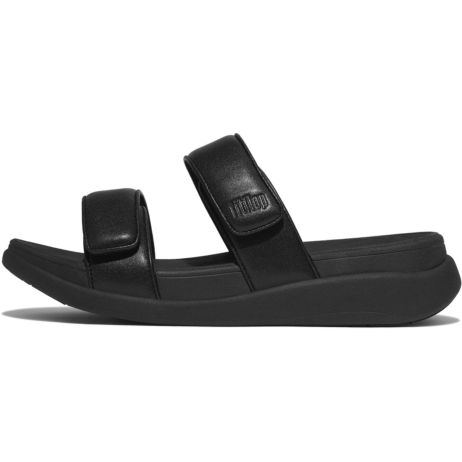Fitflop F-Mode Go Sandales Toutes Noires En Polyuréthane Pour Femmes