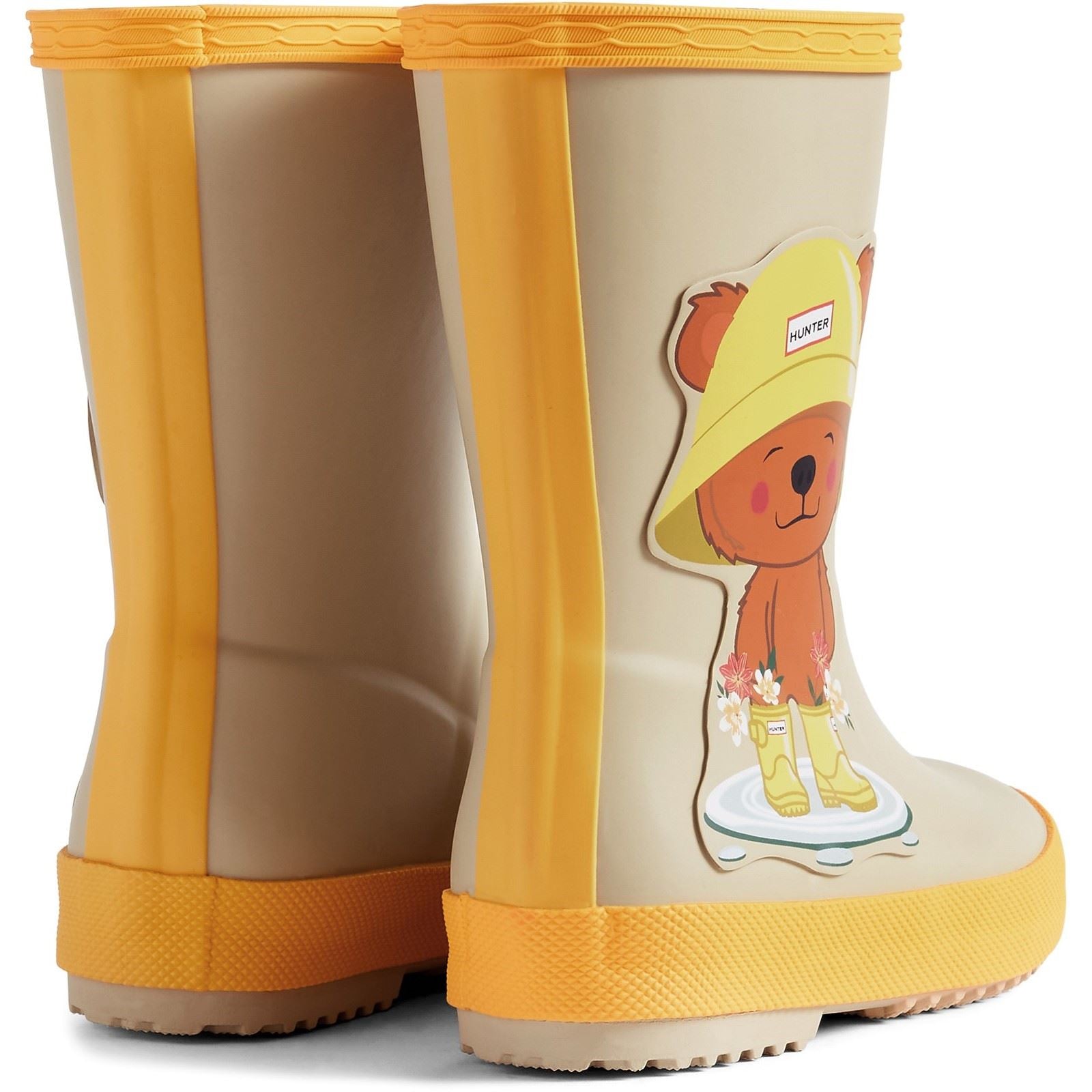 Hunter Kids First Bear Print Boot Bottes De Pluie En Caoutchouc Unisexes Pour Enfants Avec Imprimé Ours