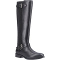 Hush Puppies Daphne Bottes Noires En Cuir Pour Femmes
