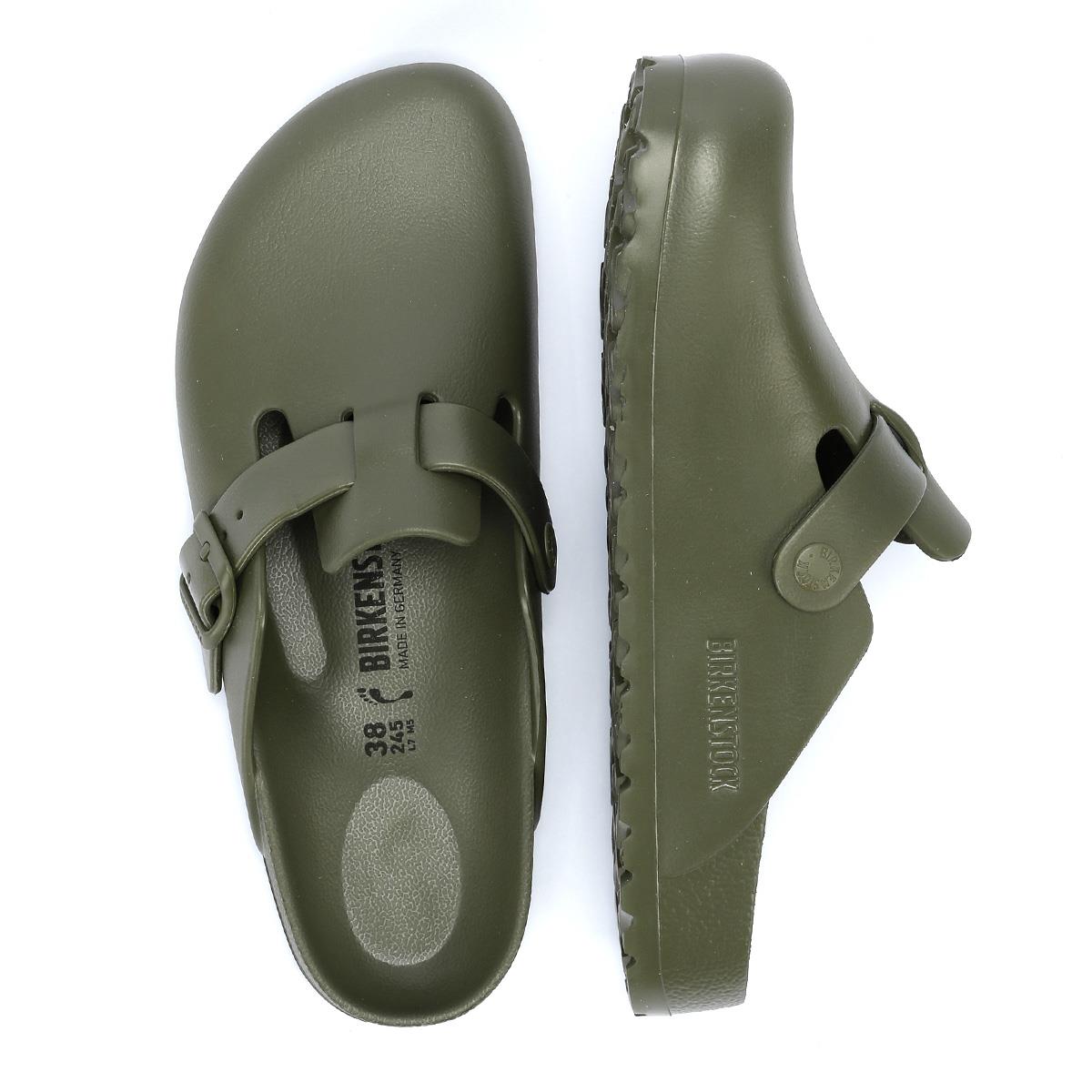 Birkenstock Boston Sabots Kaki Pour Femmes