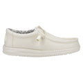 HEYDUDE Wally Canvas Chaussures Bateau Blanches En Coton 100% Pour Hommes