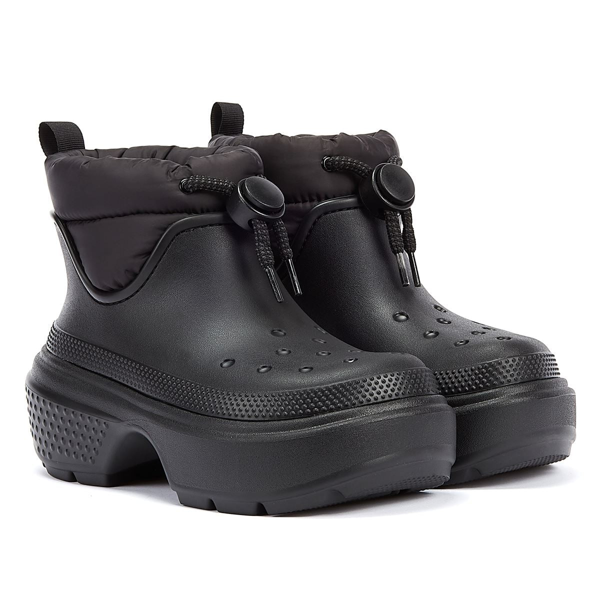 Crocs Bottines Noires Pour Femmes Stomp Puff