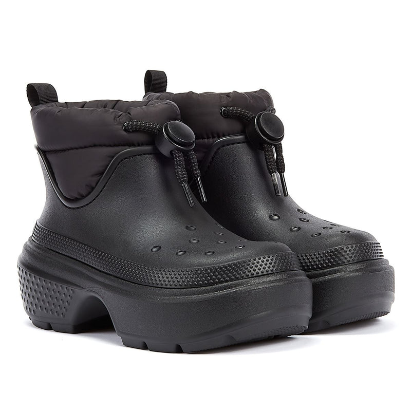 Crocs Bottines Noires Pour Femmes Stomp Puff