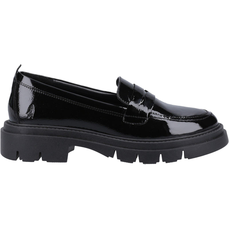 Hush Puppies Reece Mocassins Noirs En Cuir Pour Femmes