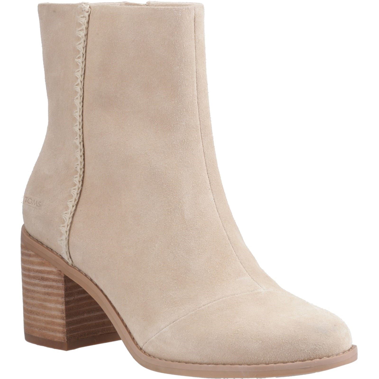 TOMS Evelyn Bottes Naturelles En Cuir Pour Femmes