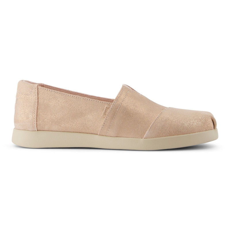 TOMS Alpargata Plus Espadrilles En Cuir Pour Femmes De Couleur Rose Pâle