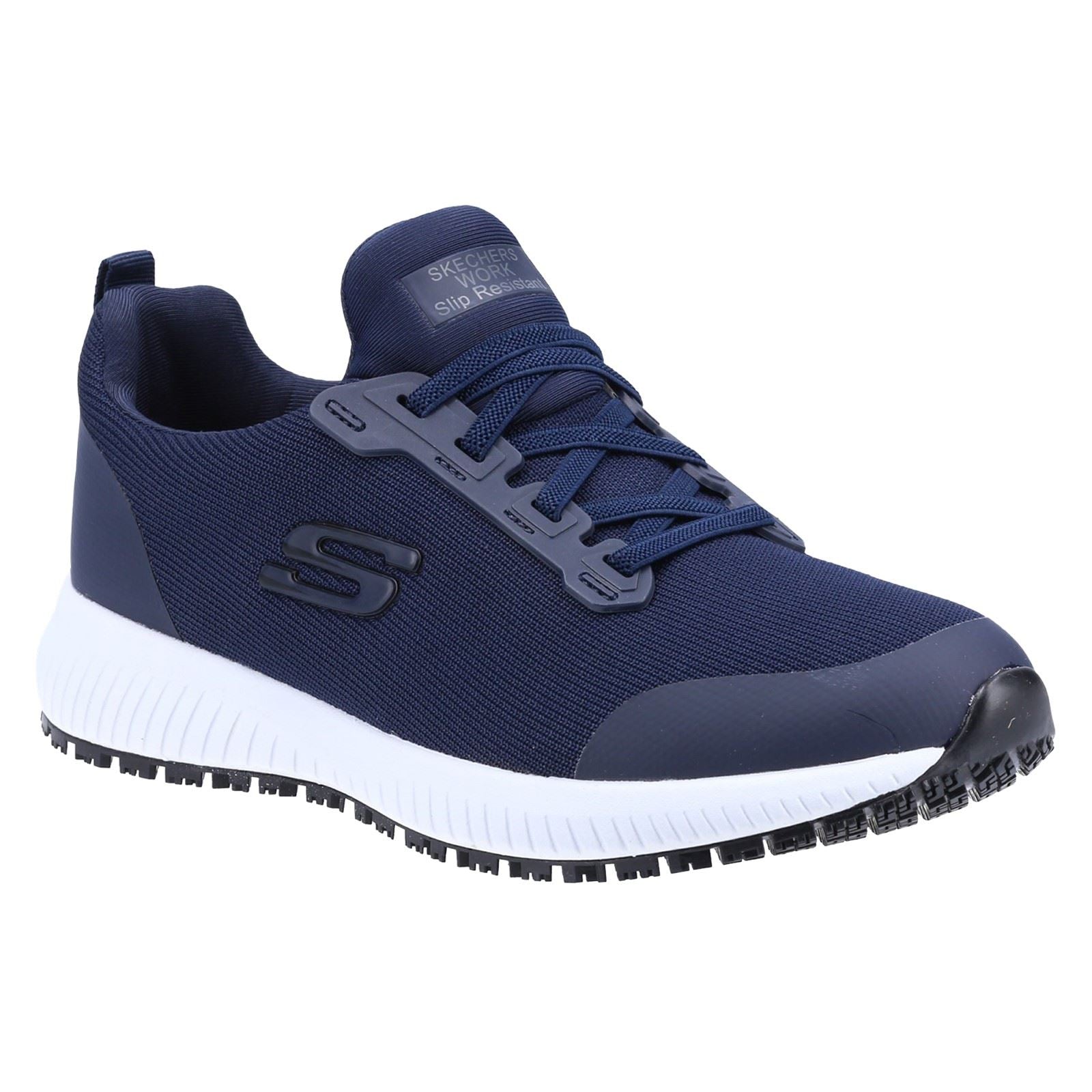 Skechers Workwear Squad SR Baskets De Sécurité Pour Femmes En Textile Bleu Marine