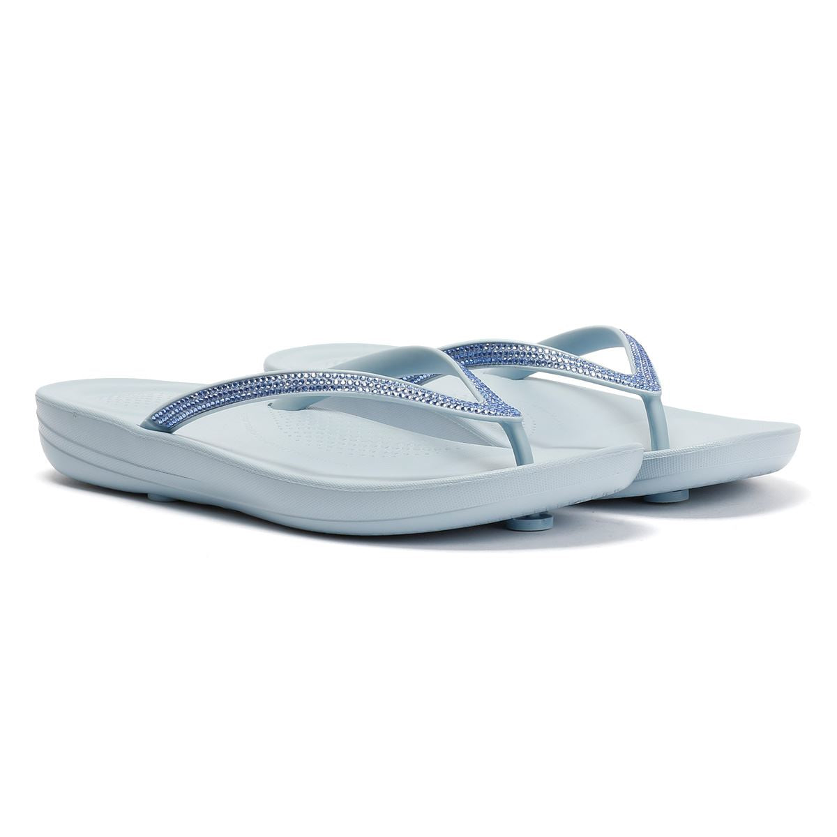 FitFlop Iqushion Sparkle Tongs Bleues Pour Femmes