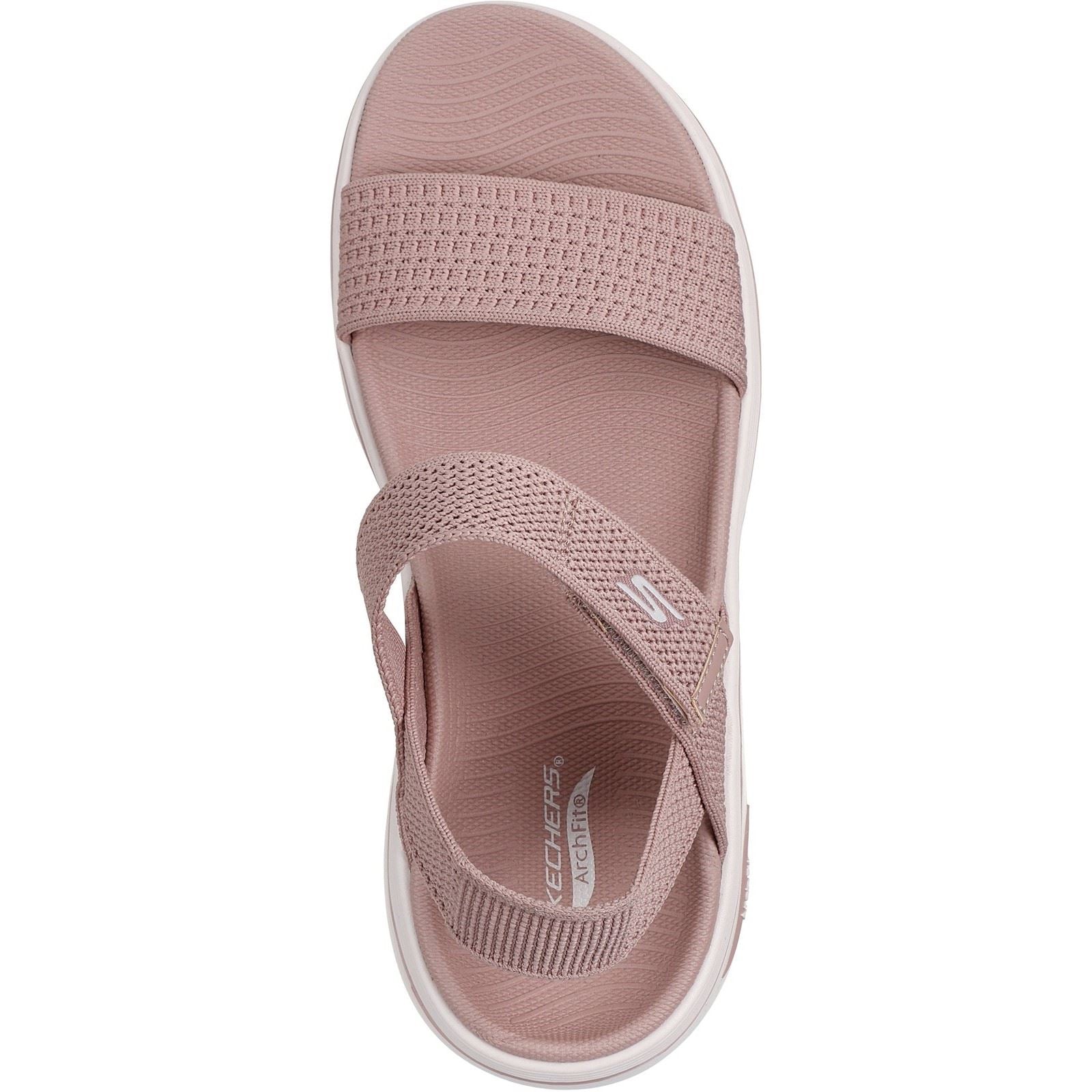 Skechers Go Walk Arch Fit 2.0 Sandales Mauves Pour Femmes En Textile