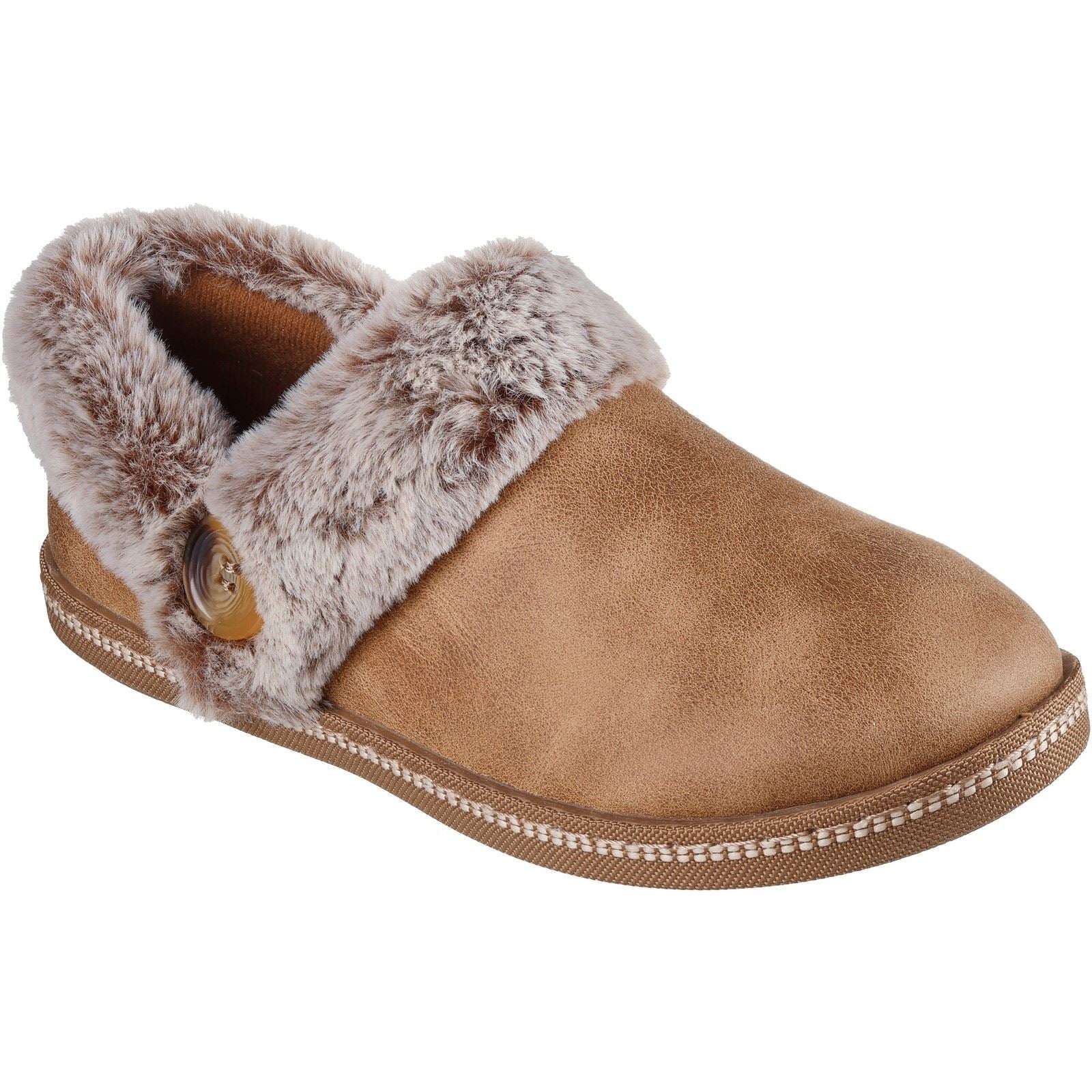 Skechers Cozy Campfire French Toast 2 Chaussons Pour Femmes En Textile Couleur Châtaigne