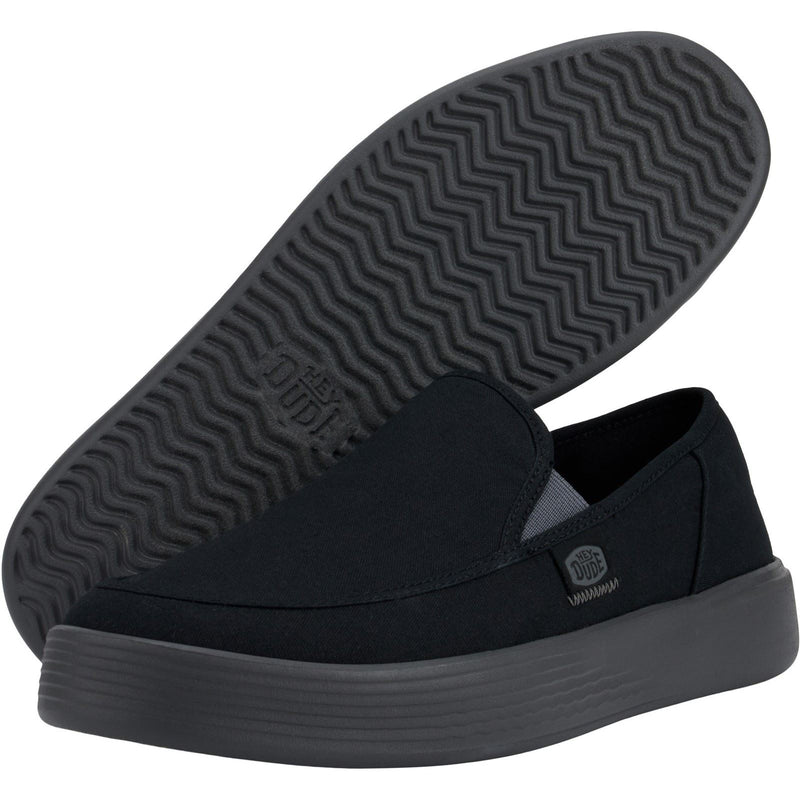 HEYDUDE Sunapee Canvas Mocassins Pour Hommes En Coton 100% Noir / Anthracite