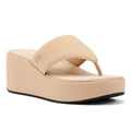 FitFlop Platfforms Wedge Sandales Beige Pour Femmes