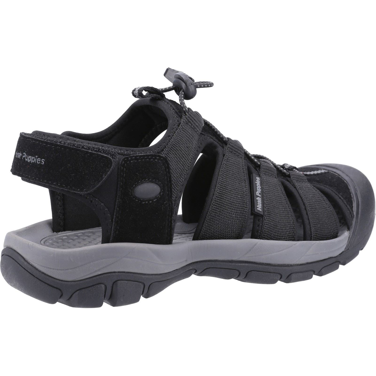 Hush Puppies Peru Sandales Noires Pour Homme En Polyuréthane/Toile
