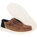 HEYDUDE Wally Funk Corduroy Chaussures Bateau En Toile Pour Homme Espresso/Jean Bleu