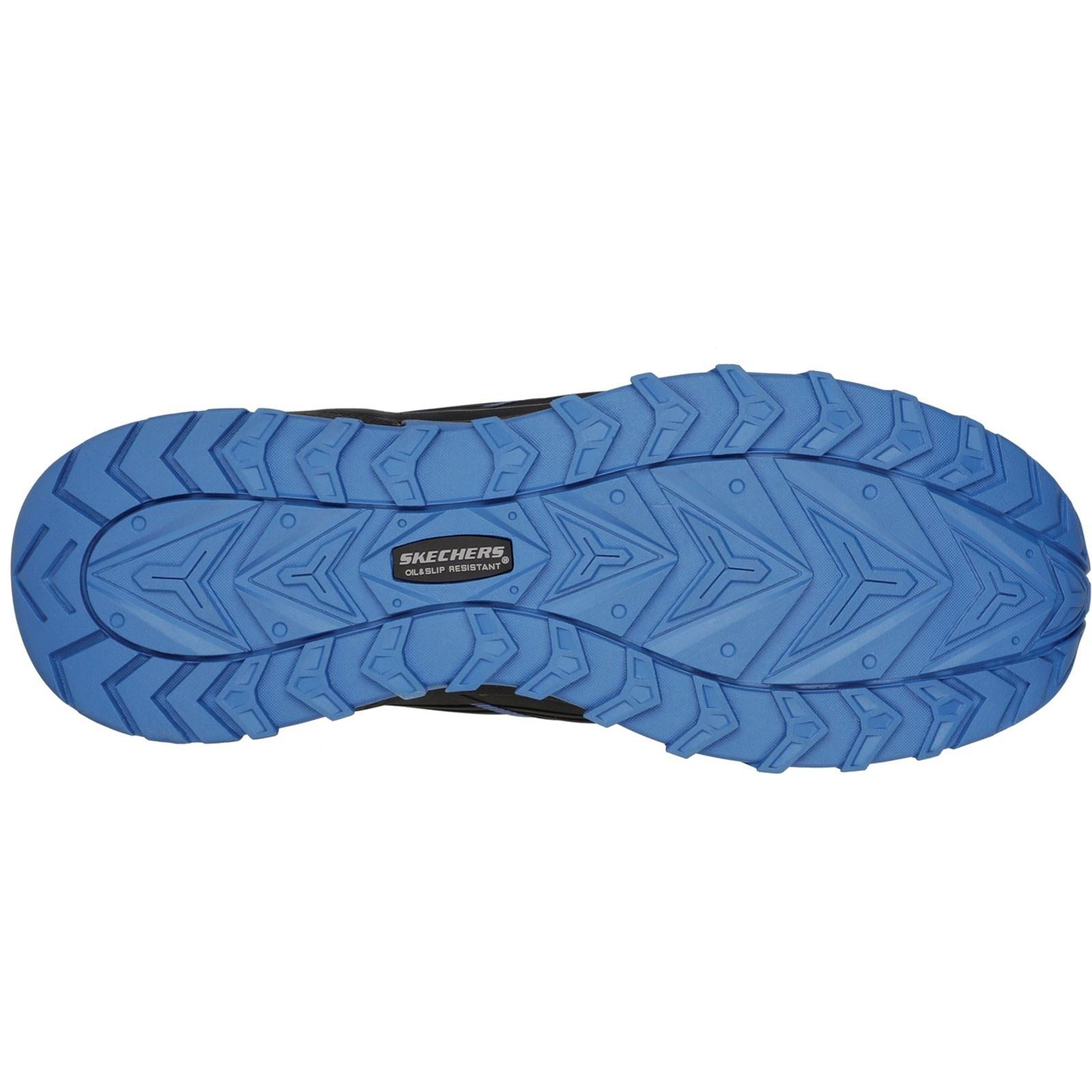 Skechers Workwear Puxal Baskets De Sécurité Noires/Bleues Pour Hommes En Textile