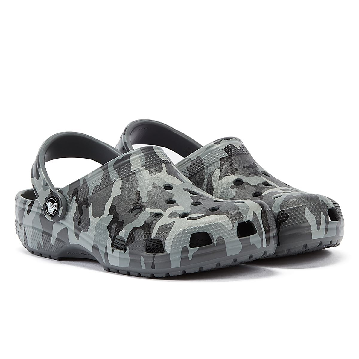 Sandale Crocs Classic imprimé camouflage gris