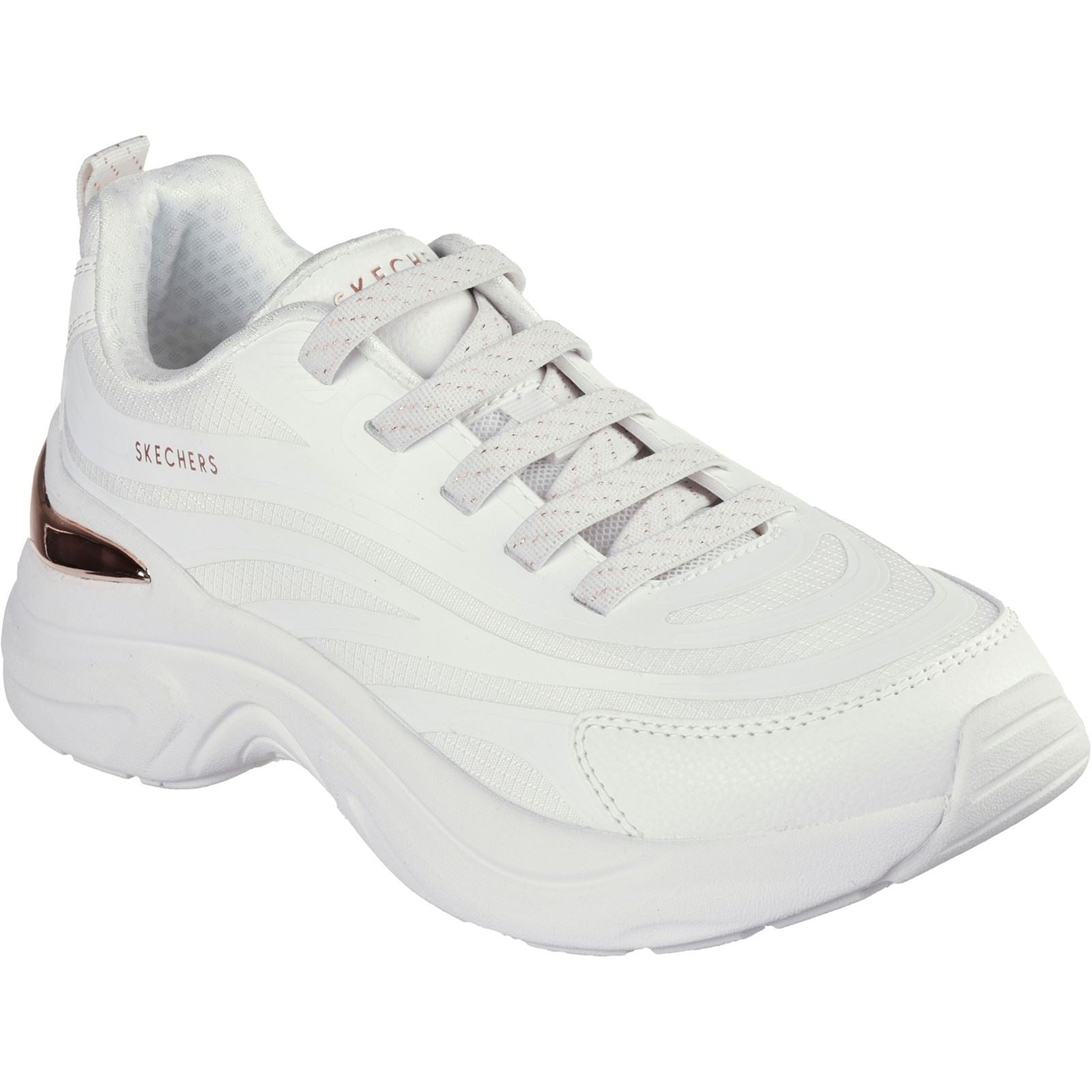 Skechers Hazel Step N Flow Baskets Blanches Pour Femmes En Matière Synthétique