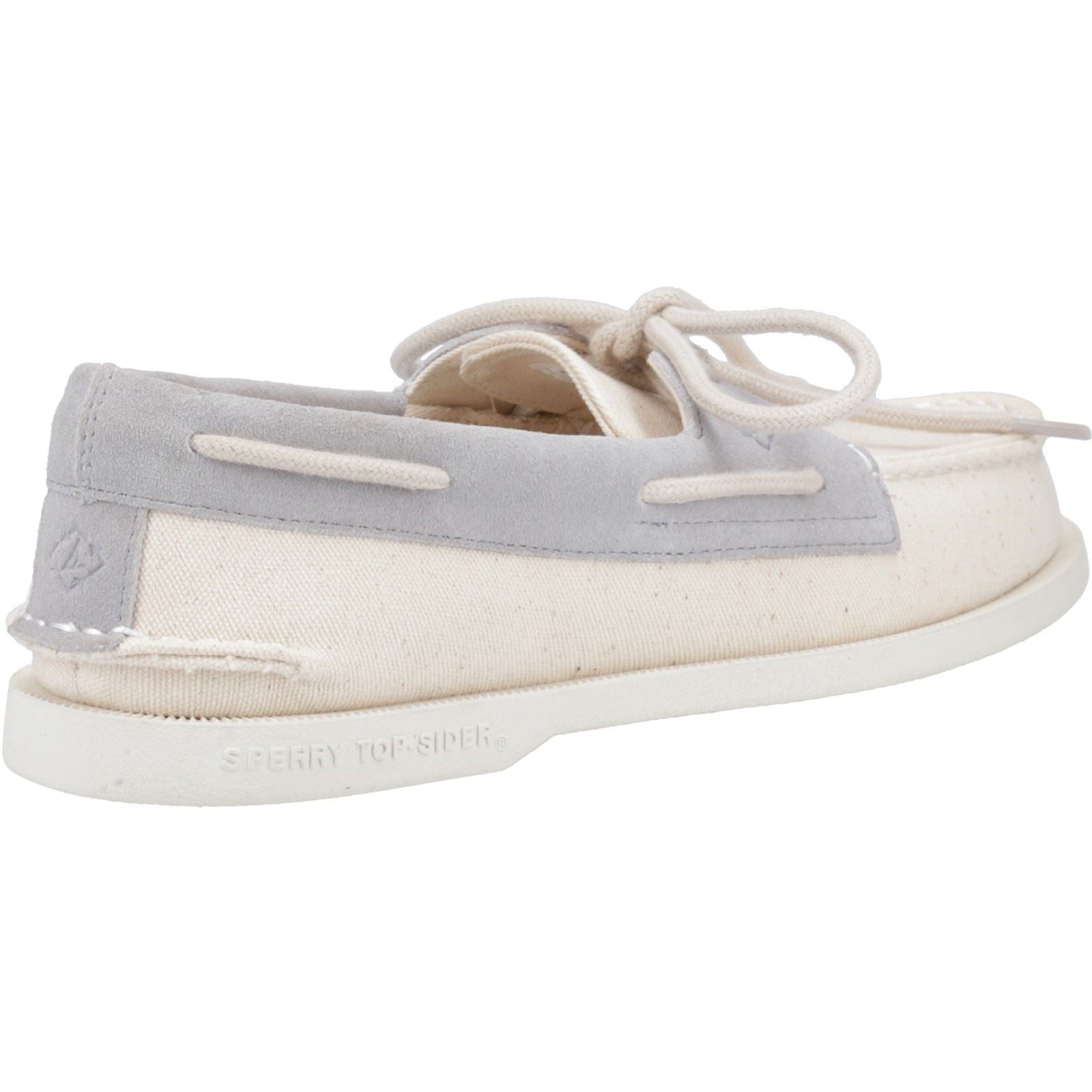 Sperry Authentic Original 2-Eye Seacycled Chaussures Homme En Coton À Lacets Couleur Beige