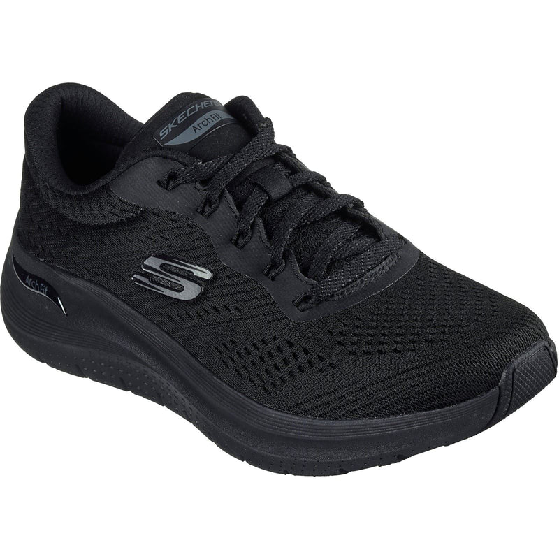 Skechers Arch Fit 2.0 Big League Chaussures De Sport Noires Pour Femmes En Polyester
