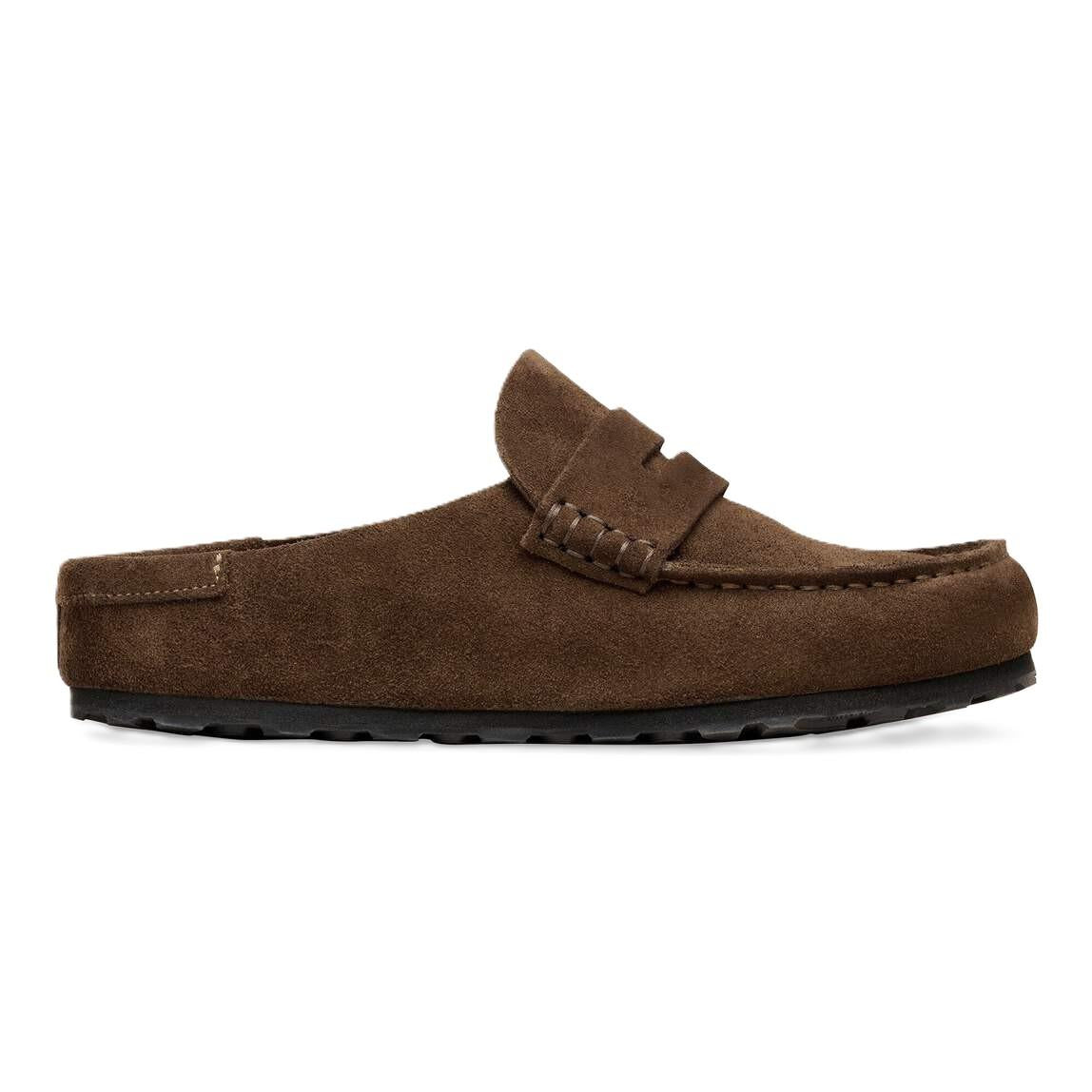 Birkenstock Naples Sabots En Cuir Brun