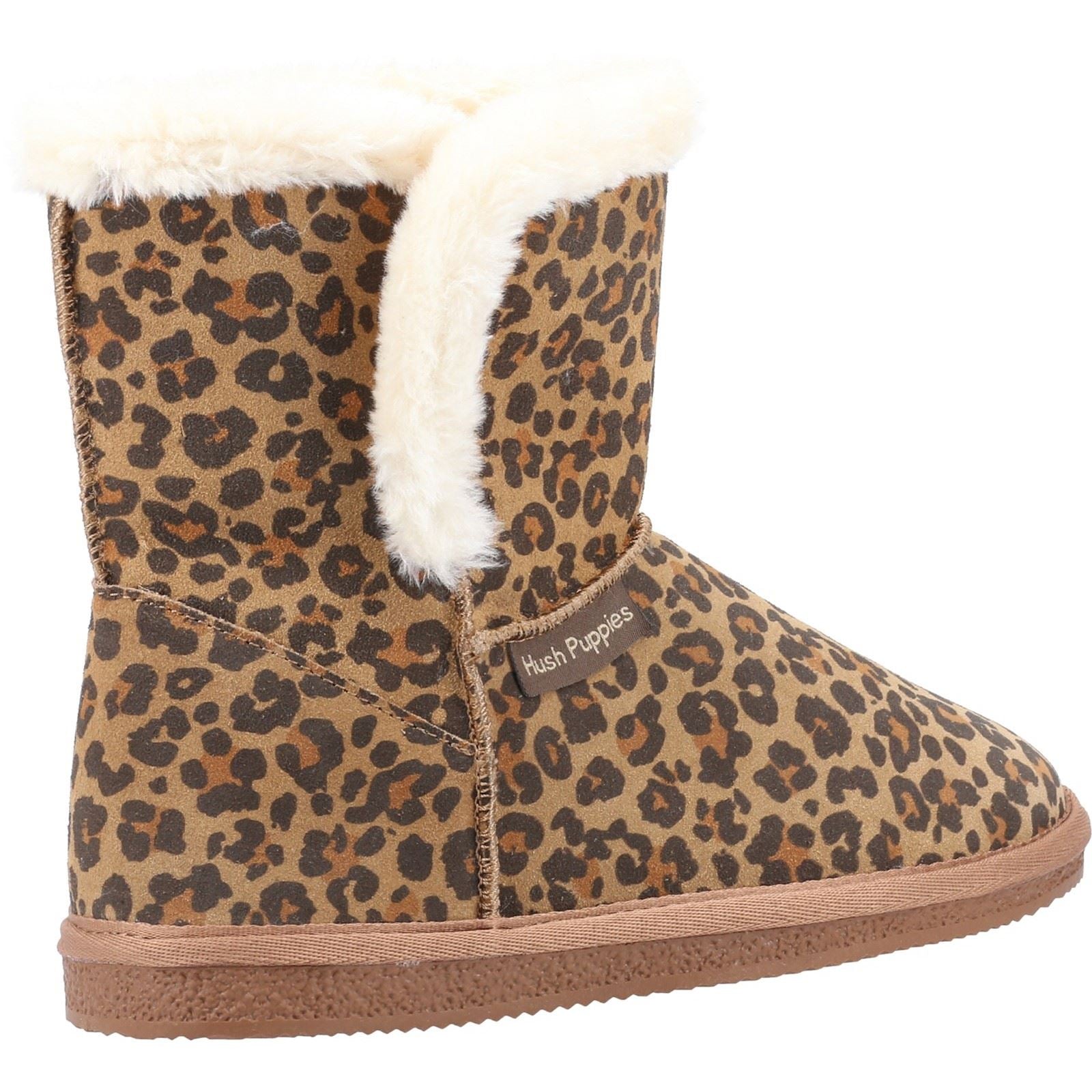 Hush Puppies Ashleigh Chaussons Léopard En Fausse Fourrure Pour Femmes