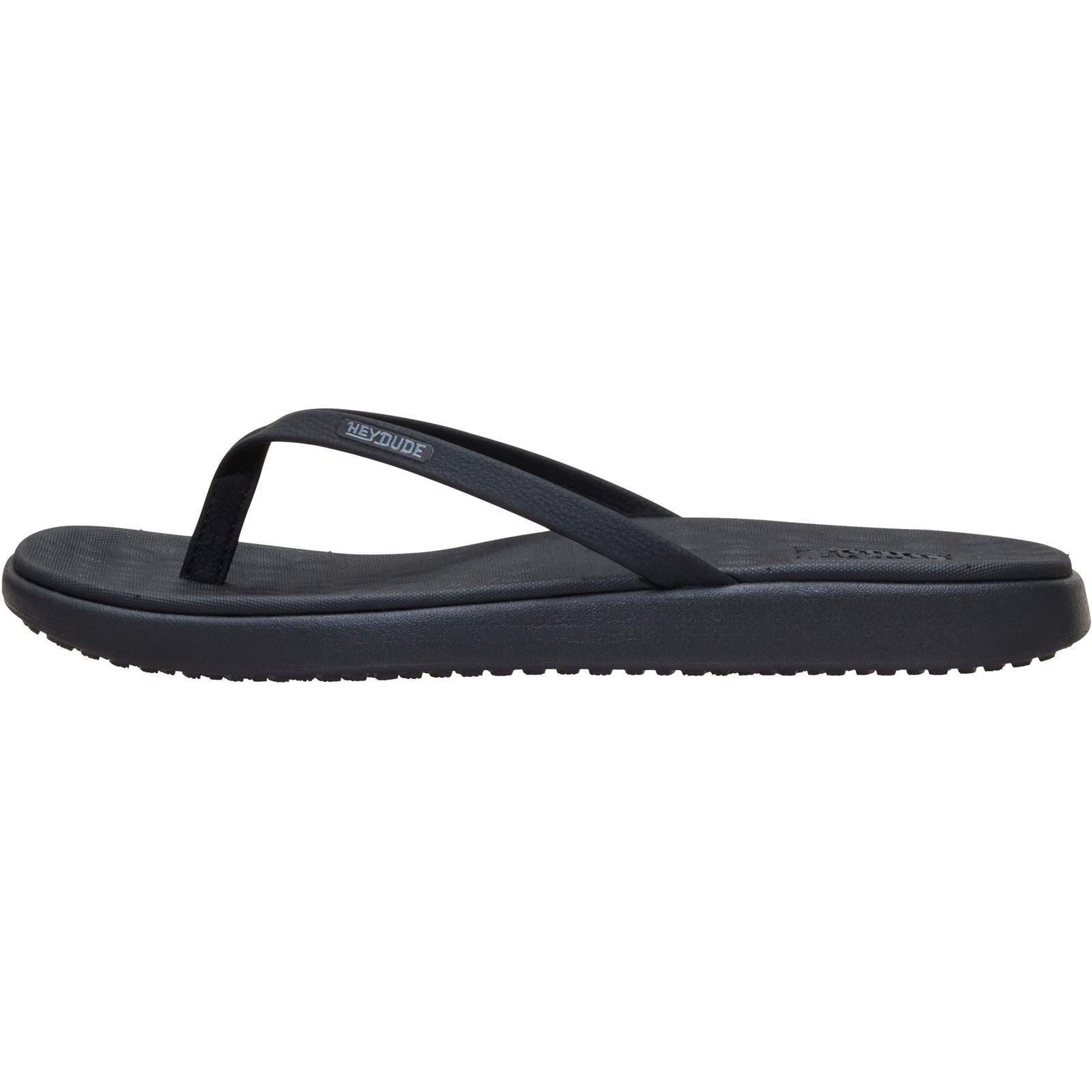 HEYDUDE Maui Breeze Tongs En Polyuréthane Pour Femmes Noires/Noires