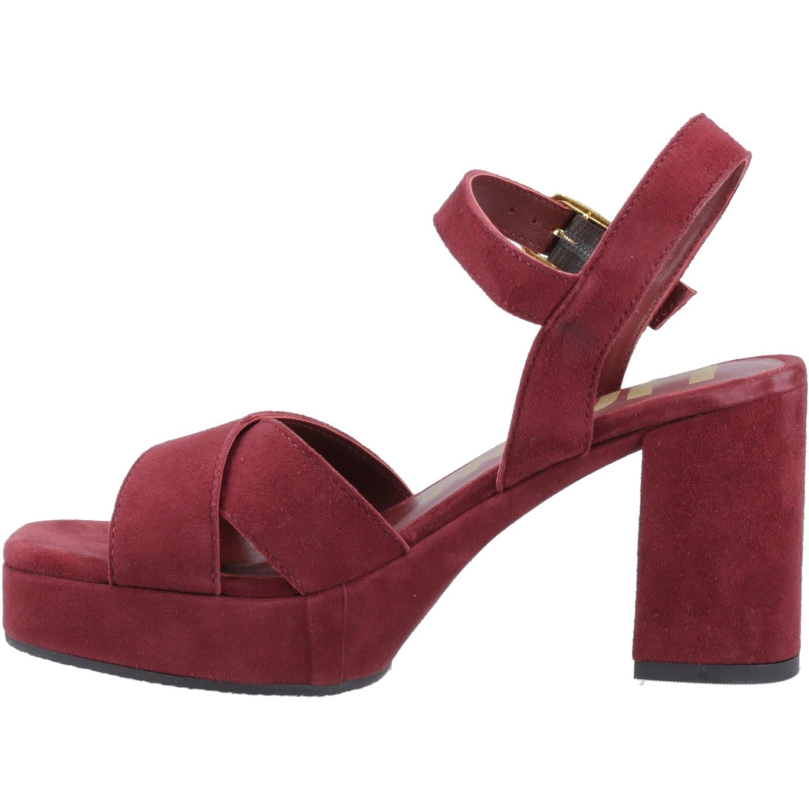 Hush Puppies Ophelia Sandales Pour Femmes En Daim Bordeaux