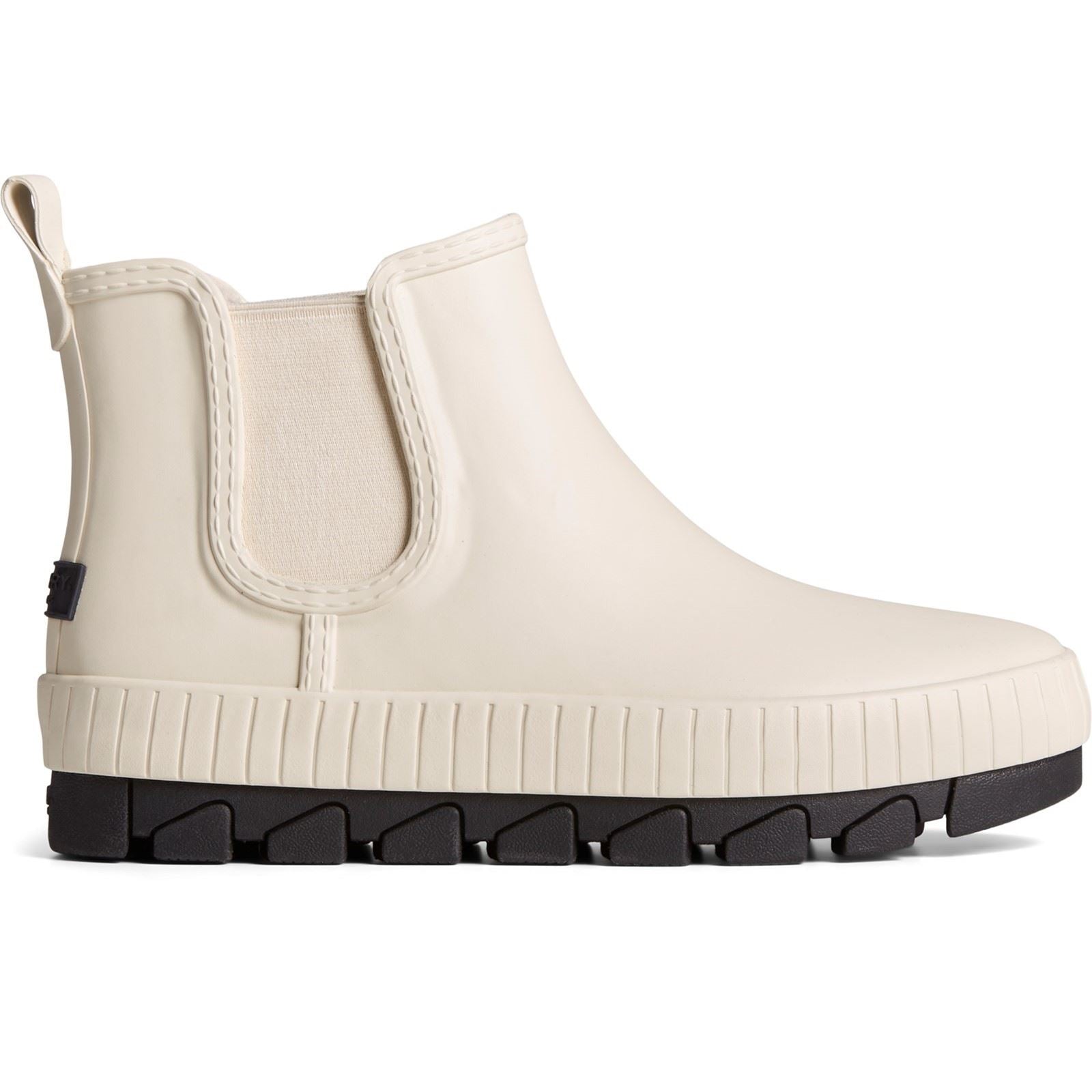 Sperry Torrent Chelsea Bottes Blanches En Caoutchouc Pour Femmes