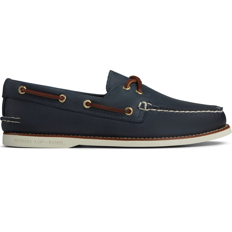 Sperry Authentic Gold Cup Chaussures Bateau Pour Hommes En Cuir Bleu Marine