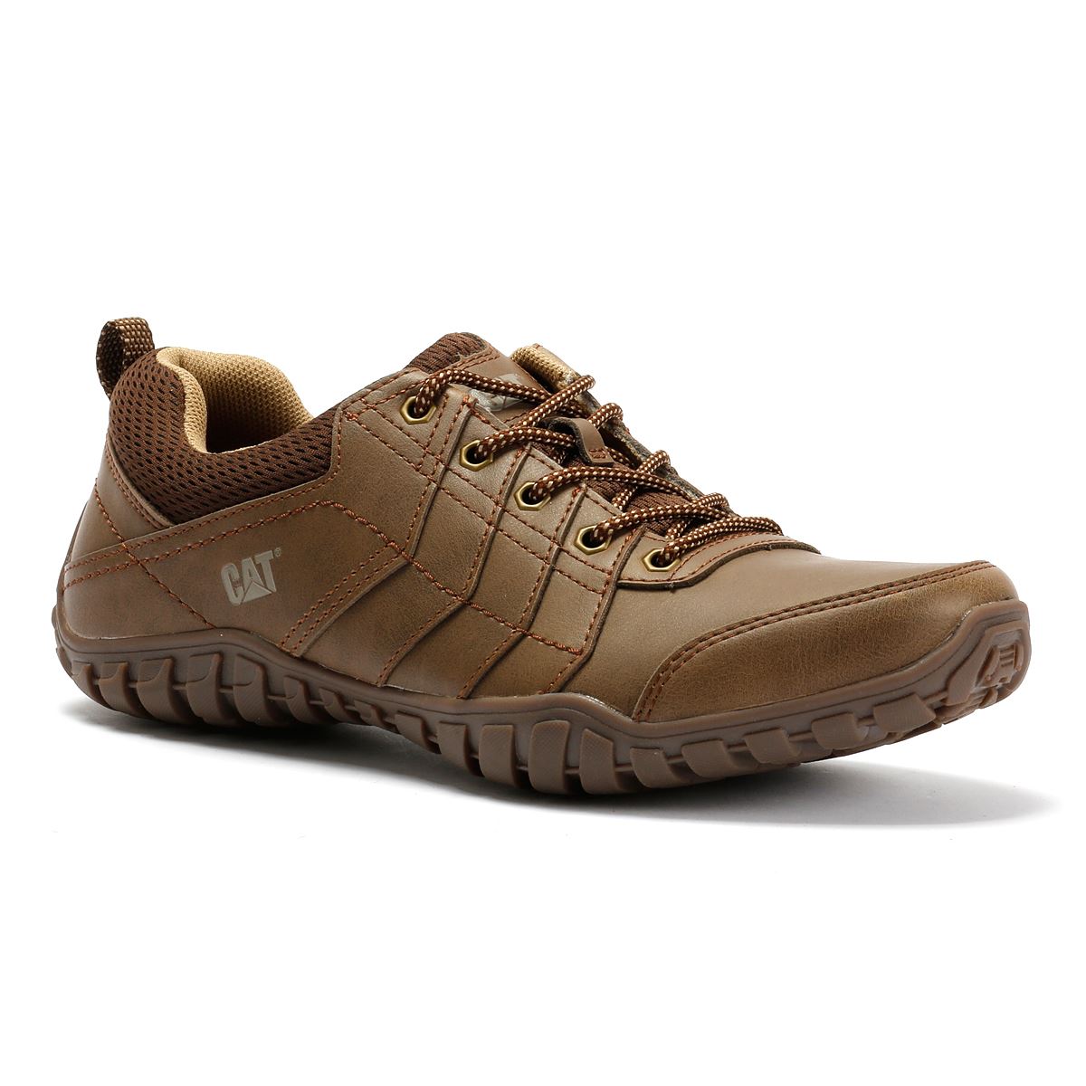 Caterpillar Instruct Chaussures À Lacets Beiges Pour Hommes Suede