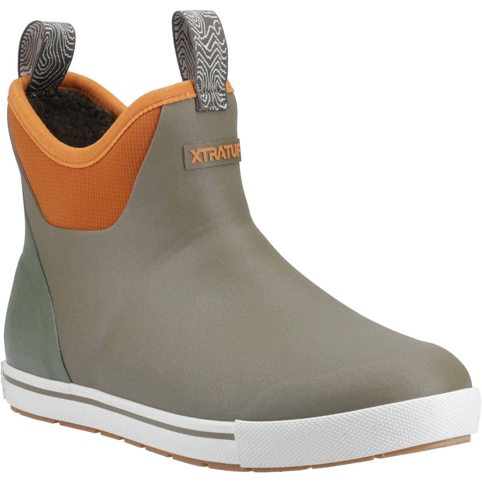 Xtratuf Ankle Deck Camp Boot Bottes Wellington Pour Hommes En Caoutchouc Vert Olive