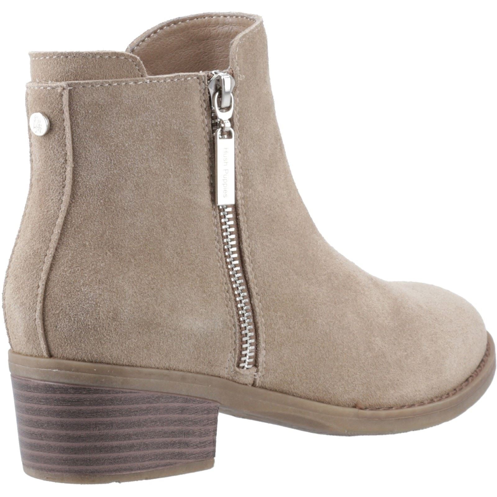 Hush Puppies Ingrid Bottines À Talons Pour Femmes En Daim Taupe Suédois